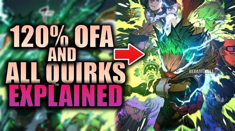 Dekus 120 Ofa And All Quirks Fully Explained My Hero Academia Youtube