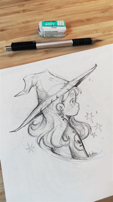 Witch Sketch 🌙 Sketch Book Book Art Drawings Book Art