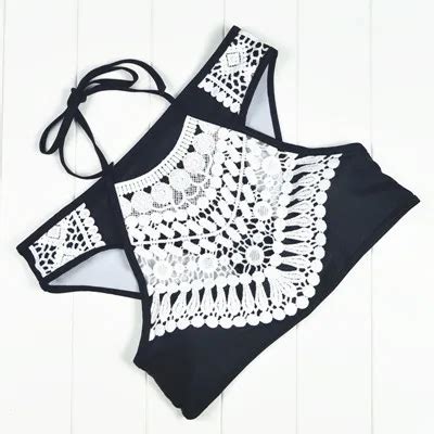 High Neck 2018 Women Mesh Bikinis Swimsuits Mesh Sexy Push Up Halter Bikini Set Swimwear Female