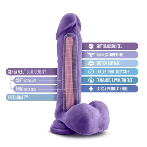 Blush Au Naturel Bold Hero Realistic Purple Inch Long Dildo