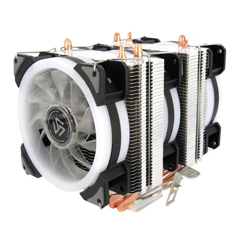 ALSEYE Dual Tower CPU Cooler 4 Heat Pipes 4pin 90mm RGB Fan For