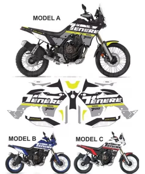 STICKERS SET AUFKLEBER Set Yamaha TENERE 700 T7 World Raid EUR 111 67