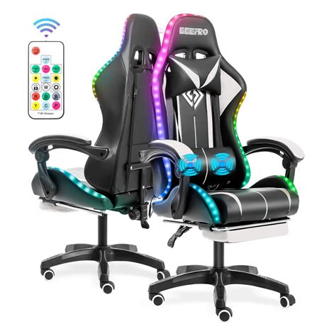 Gaming LED Massage Chair with Footrest – Onetify