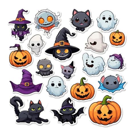 Halloween Miedo Gato Negro Con Calabazas Embrujadas Clipart Halloween