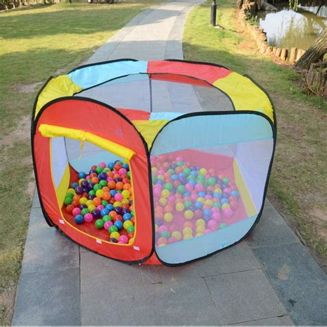 Kiddzery 6 Sided Hexagon Theme Ball Pit Pop Up Play Tent