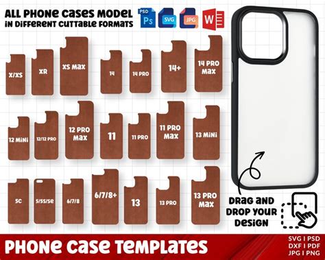 Phone Case Template Pack Svg Phone Sublimation Template Cricut Vector