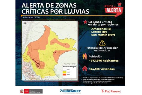 Identifican Zonas Cr Ticas Por Lluvias En Amazonas Loreto Y San