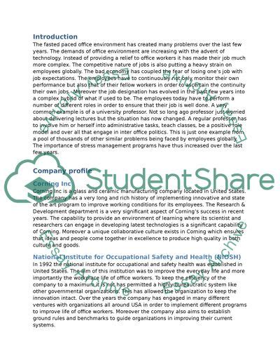 Stress Management Essay Example Topics And Well Written Essays 1250