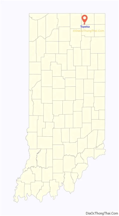 Map of Topeka town, Indiana - Thong Thai Real