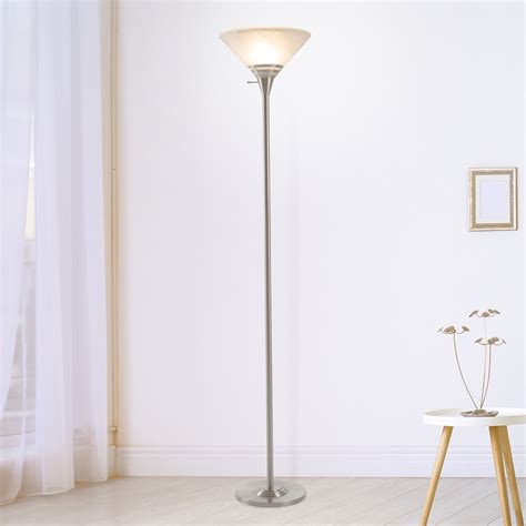 Torchiere Floor Lamp Standing Light With Sturdy Metal Base And