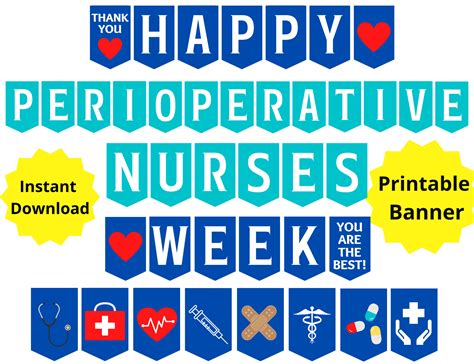 Perioperative Nurses Week Printable Banner Perioperative Etsy