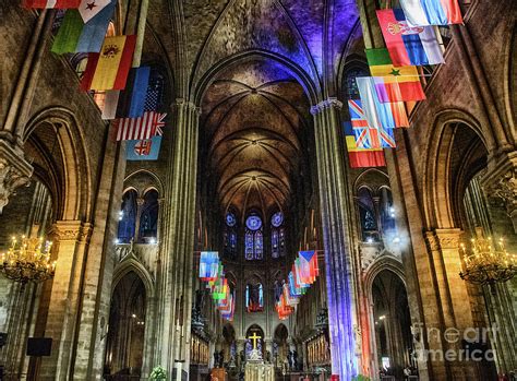 Amazing Interior Cathedrale Notre Dame De Paris France Before Fire ...