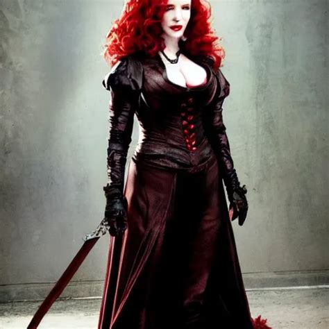 Full Body Photo Of Christina Hendricks As A Vampire Stable Diffusion