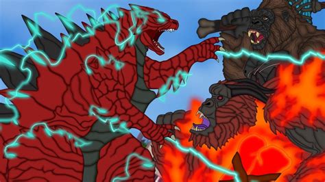 THUNDER GODZILLA Vs FIRE KONG EPIC BATTLE PiKKY GODZILLA YouTube