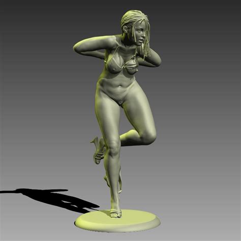 In A Rush Nude Female Figurine STL File For 3D PrintingCults