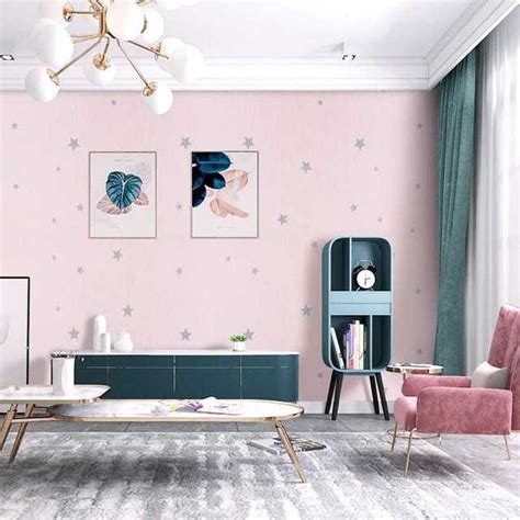 Jual Wallpaper Sticker Dinding Bintang Pink 9mx45cm Shopee Indonesia