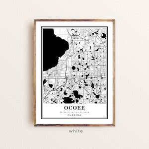 Ocoee Florida Map Ocoee FL Map Ocoee City Map Ocoee Print - Etsy