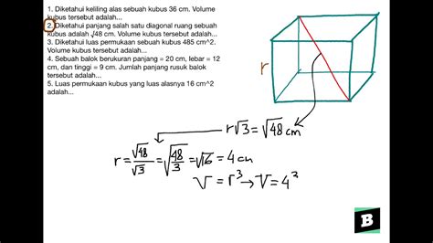 Rumus Mencari Volume Kubus Jika Diketahui Panjang Rusuknya - Matematika ...