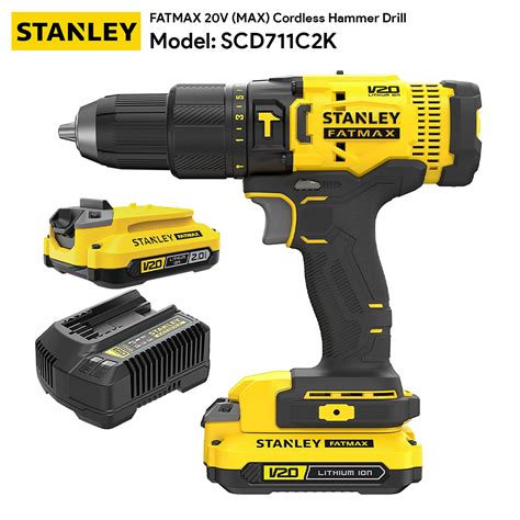 Km Lighting Product Stanley Fatmax V20 18v Cordless Hammer Drill