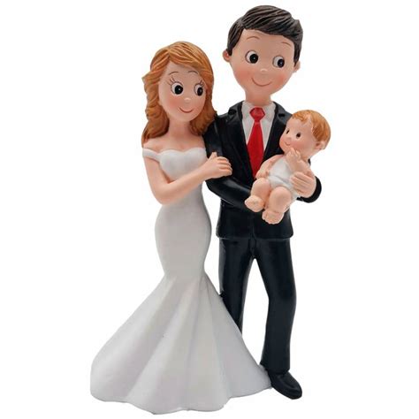 Originales Figuras De Cer Mica Para Bodas Con Bebes Figura Novios Con