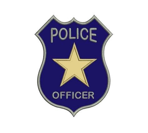 Police Badge Applique Machine Embroidery Digitized Design - Etsy