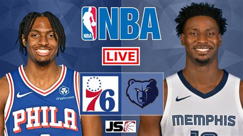 Philadelphia Ers Vs Memphis Grizzlies Nba Live Scoreboard Youtube