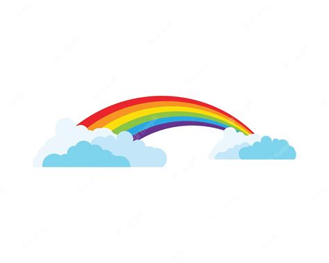 Vector De Plantilla De Icono De Arco Iris Vector Premium