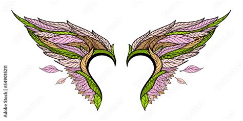 Angel Wings Illustration Colorful Hand Drawn Wings Wings Background Cute Wings For Photo Shot