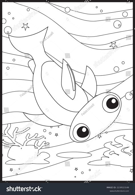 Ocean Animals Coloring Pages Stock Vector (Royalty Free) 2239523149 ...