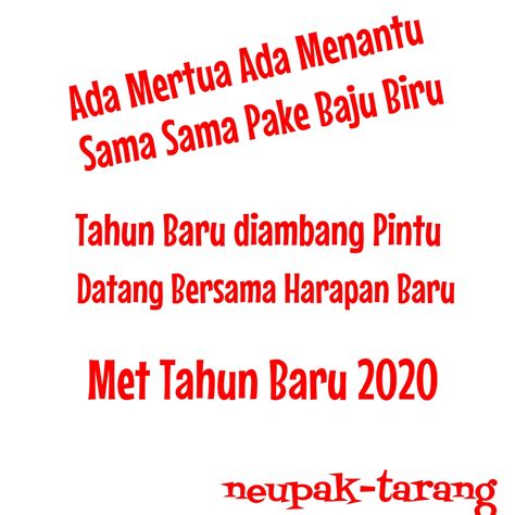 Pantun Lucu Ucapan Selamat Tahun Baru 2020