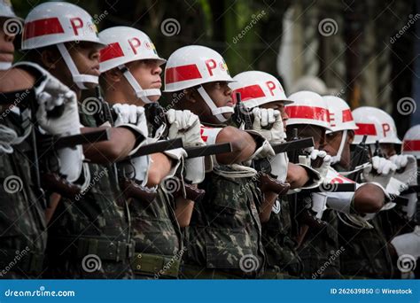 Brazilian Army Soldiers during Military Parade in Celebration of Brazil Independence Editorial ...