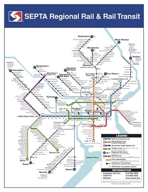 SEPTA Transit Map with PATCO - Stewart Mader