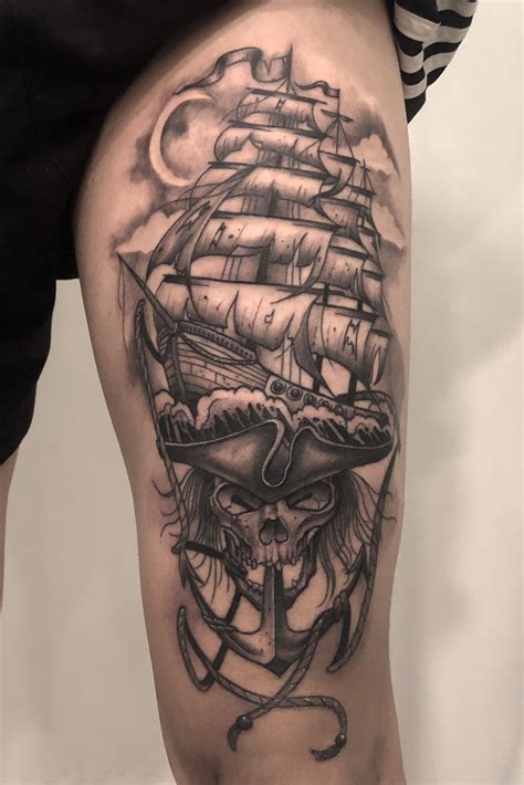 Pin By Tara Bst On Pirate Tats Ship Tattoo Sleeves Pirate Ship