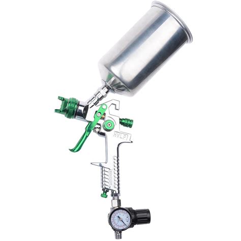 HVLP Spray Gun 1 3 1 4 2 5mm Tip Auto Paint Gauge Gravity Feed Nozzle