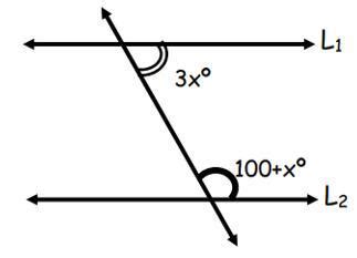 Si Las Rectas L1 Y L2 Son Paralelas Calcule El Valor De X Brainly Lat