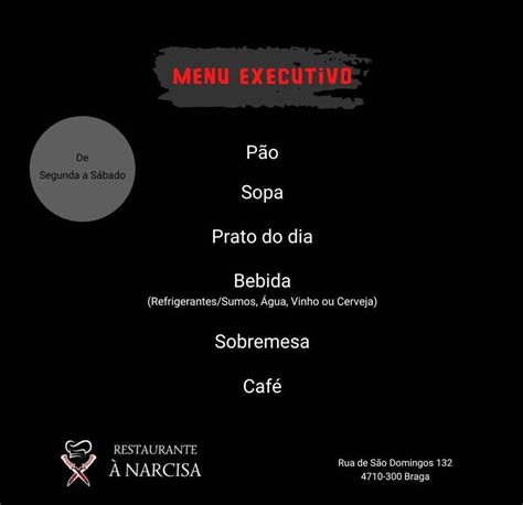 Menu Em Restaurante Narcisa Braga