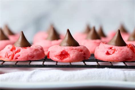 Cherry Kiss Cookies - An Easy Cherry Cookie Recipe | Cookies and Cups