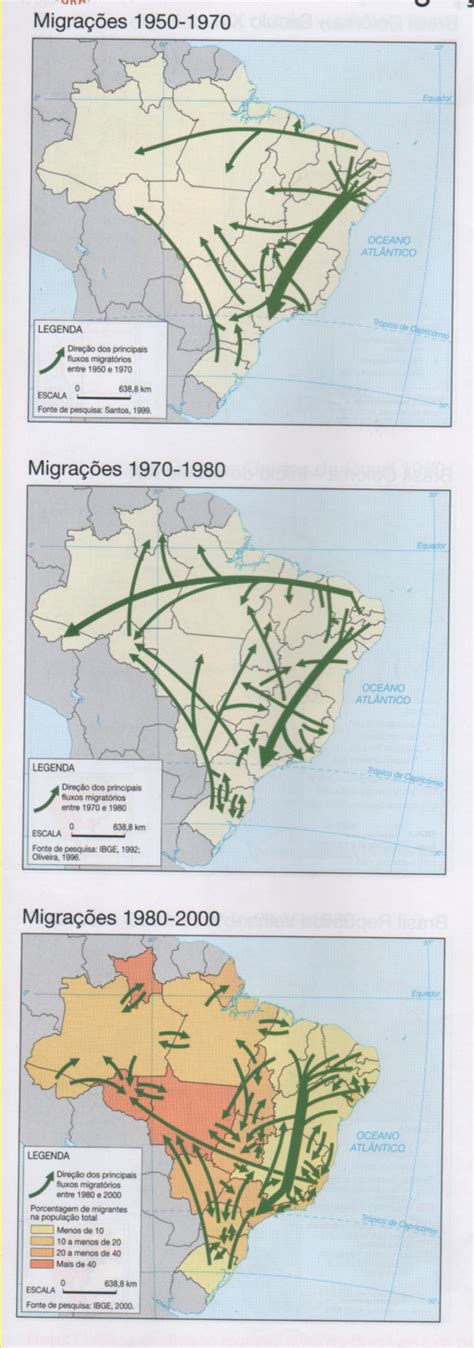 Professor Wladimir Geografia MAPA BRASIL Migrações Internas