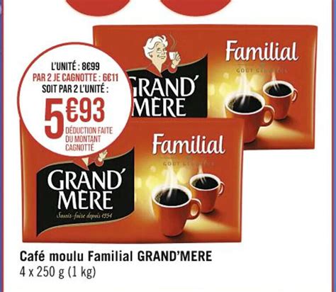 Promo Café moulu Familial GRAND MERE chez Hyper