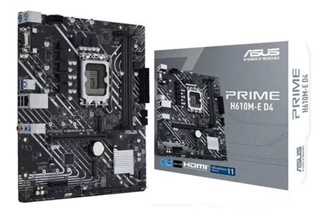 Motherboard Asus Prime H610m E D4 Intel S1700 Ddr4 Color Negro