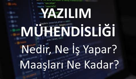 Yazılım Mühendisliği Nedir Ne İş Yapar Maaşı Ne Kadar Yazılım