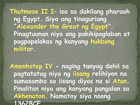 Ang Sinaunang Kabihasnan Sa Ehipto | PPT