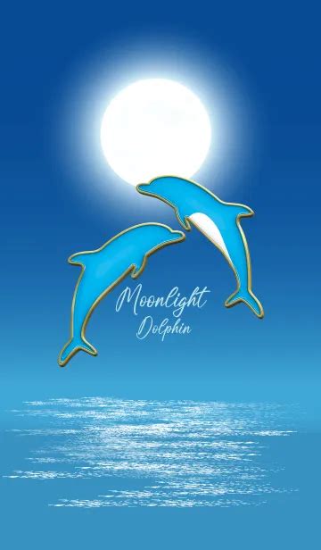 Enamel Pin Moonlight Dolphin Line