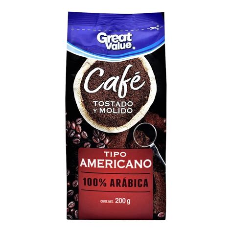 Caf Tostado Y Molido Great Value Tipo Americano G Walmart