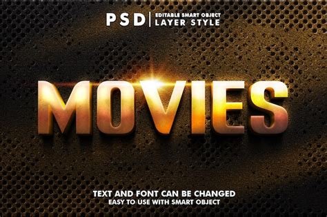 Film D Effet De Texte R Aliste Psd Premium Avec Objet Intelligent