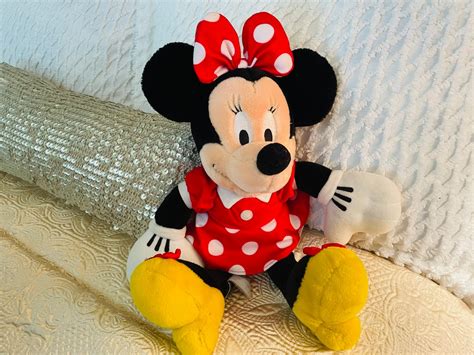 Minnie Mouse Plush 18 Disney Red Polka Dot Yellow Shoes Etsy