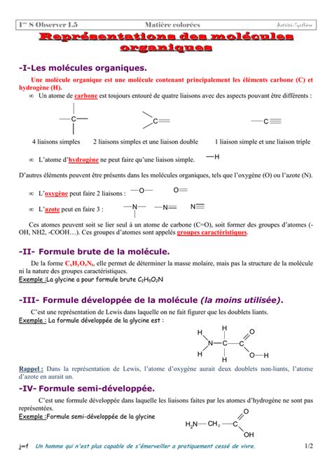 Formules Developpes Molecule