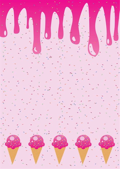 Pink Ice Cream Cone Background Suitable For Phone Background 6870899