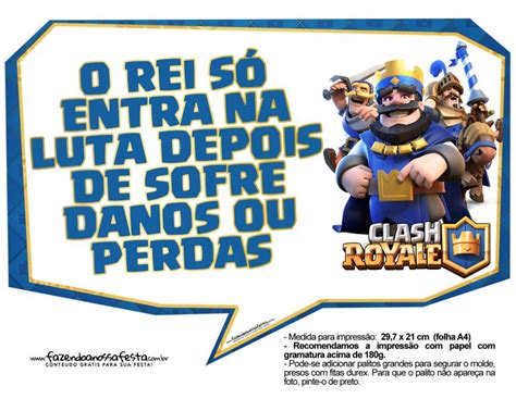 Plaquinhas Clash Royale Fazendo A Nossa Festa