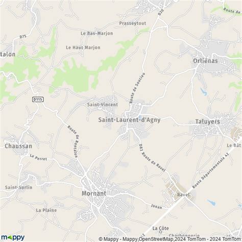 Map Saint Laurent D Agny Map Of Saint Laurent D Agny And